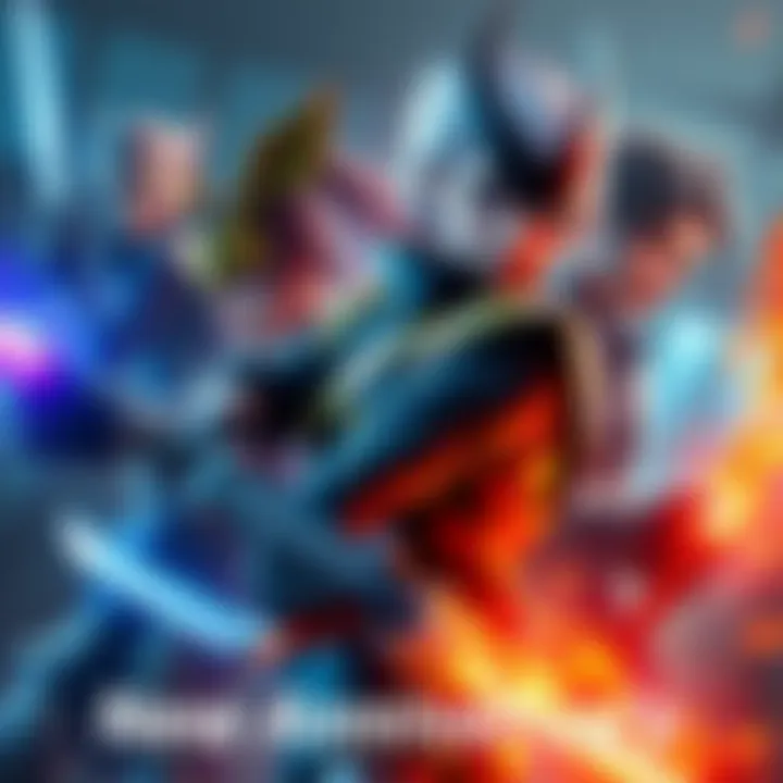 New game mechanics for 10th anniversary characters showcasing double killer abilities and status effects.
