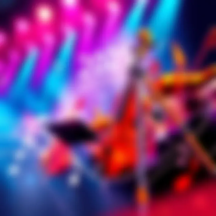 A colorful poster showcasing the 2025 Wind Orchestra Concert, featuring musical notes and instruments