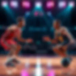 Two teams of two players face off in a competitive match, showcasing their skills and strategies on the court.