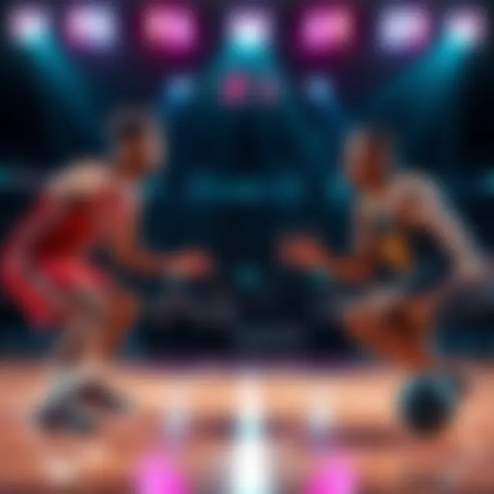 Two teams of two players face off in a competitive match, showcasing their skills and strategies on the court.