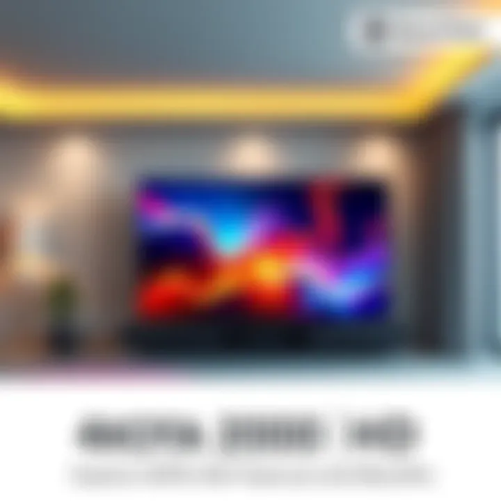 A sleek 4KOTA 200 Full HD television showcasing vibrant colors and clear images in a modern living room setting.