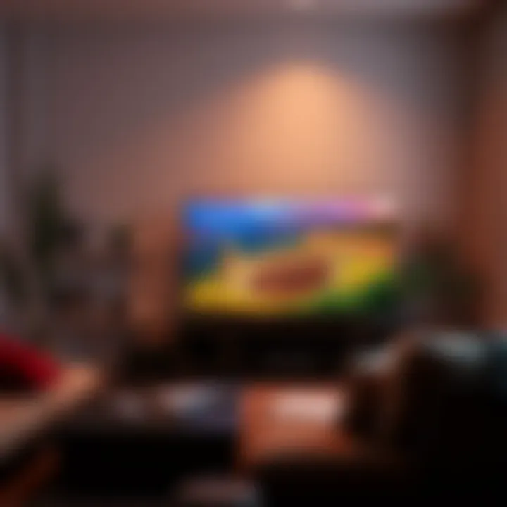 A close-up of a 4K television displaying vibrant and clear images, showcasing the clarity of the technology in a living room setting.