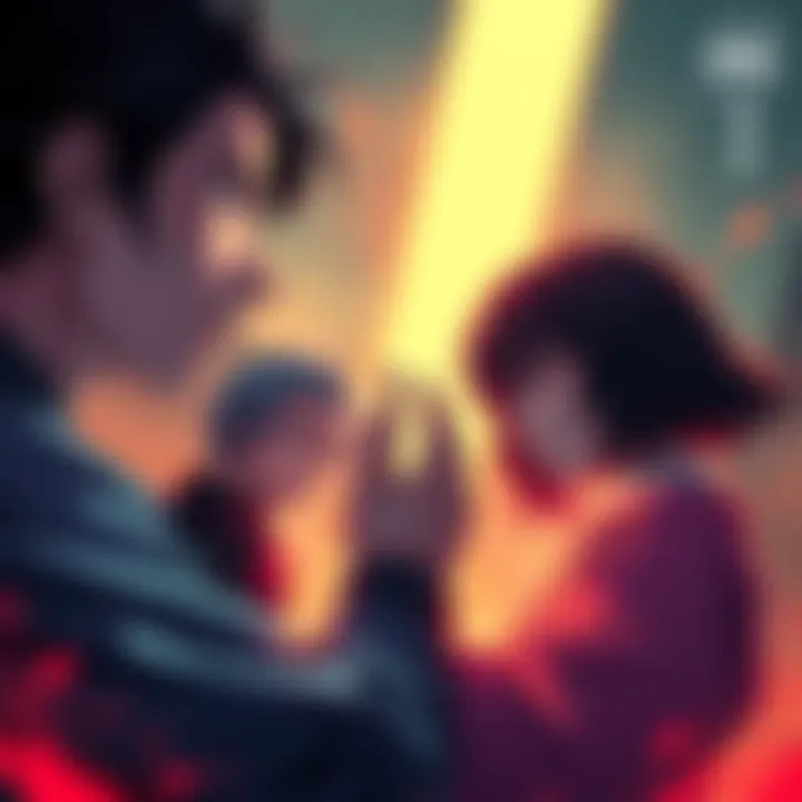 Characters from 4koa Chapter 199 sharing intense moments with dramatic expressions