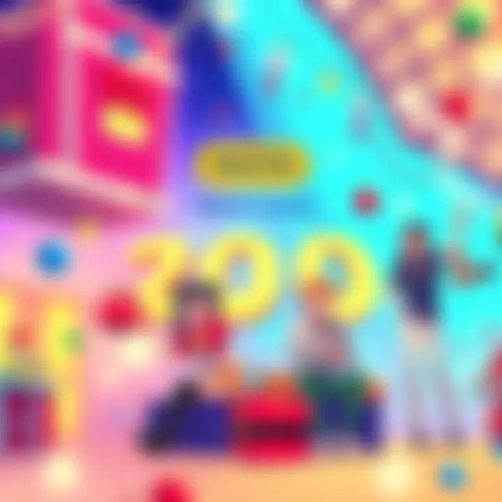 A vibrant illustration celebrating the achievement of 4KOTA reaching 200 chapters with festive elements and characters from the series.