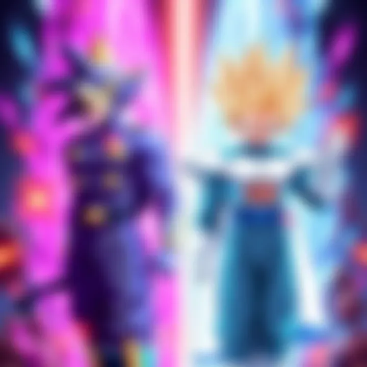 4ku vs New UI Seza Comparison between 4ku and New UI Seza characters after obtaining Frieza, showing their strengths