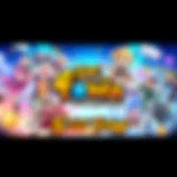 A colorful graphic showcasing characters and scenes from the new game 5 Star Towa