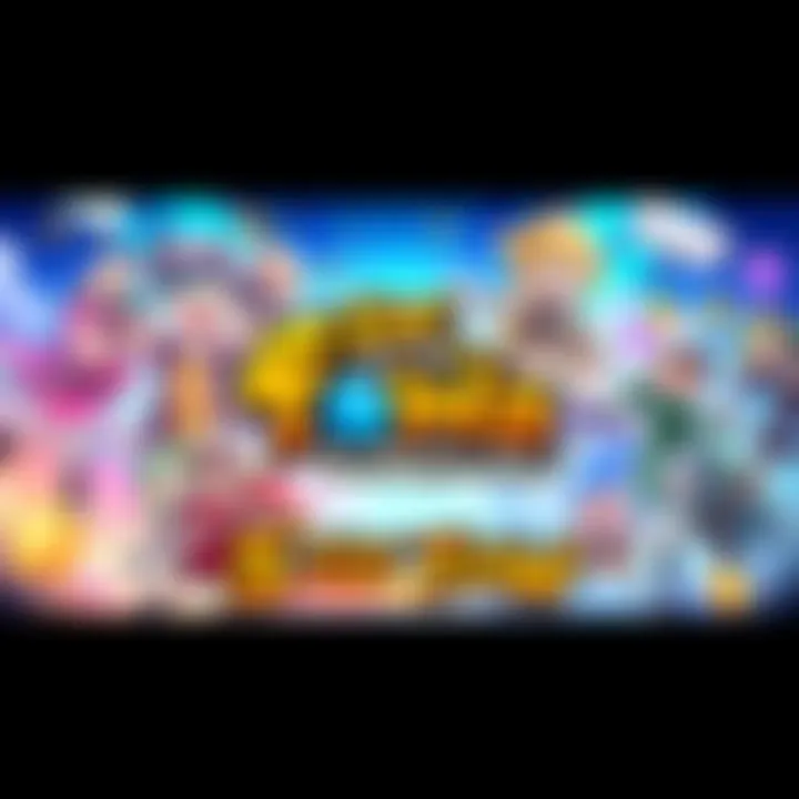A colorful graphic showcasing characters and scenes from the new game 5 Star Towa
