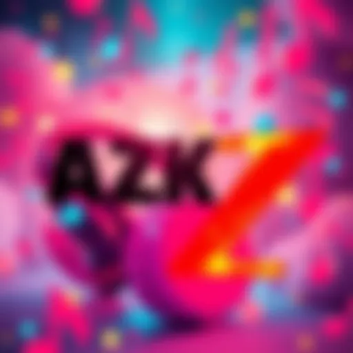 Cover art for AZKi's single 'From A to Z' showing vibrant colors and music notes