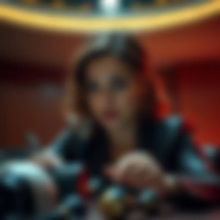 Isolde confidently making a decision in a serious setting, showing determination and focus.