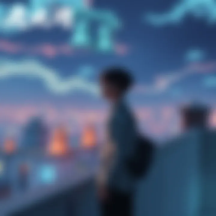 Character L standing on a rooftop, looking reflective as bells ring in the background during an emotional scene.