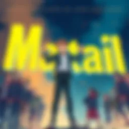 Ojiro stands proudly with the new hero name Martail displayed in bold letters behind him, celebrating with fans and classmates.