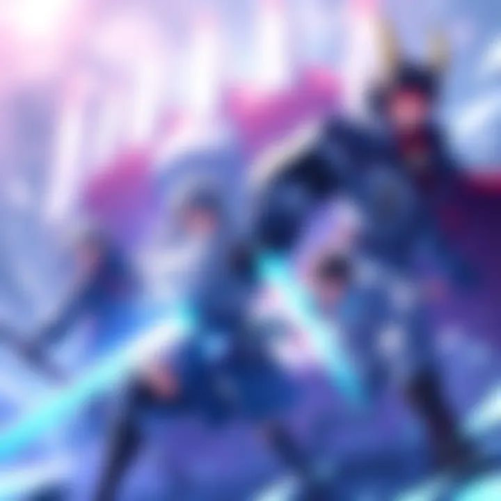 Characters preparing for battle in the Ranged Hollow Guild Quest, featuring powerful abilities and team coordination against bosses Mashiro and Aizen.