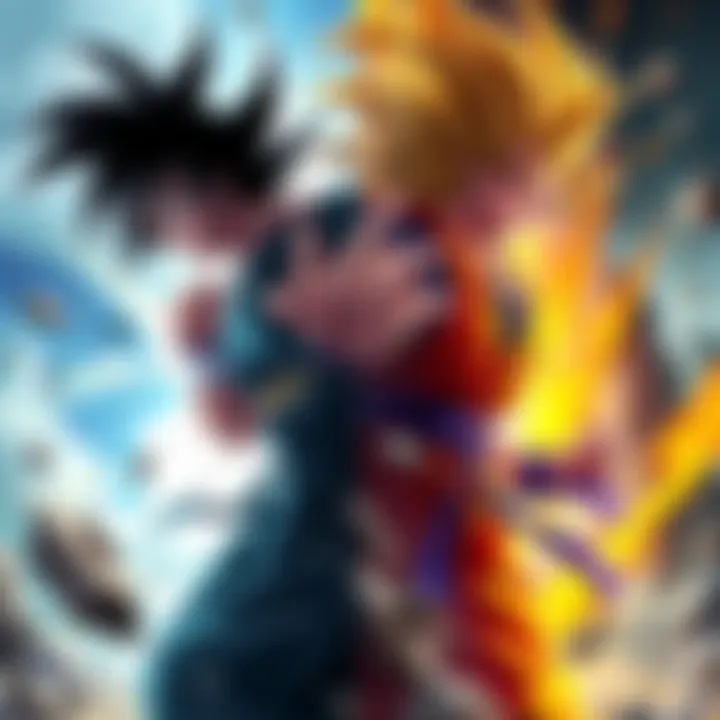 A comparison of SK Yhwach's physical strength against Goku's, showcasing both characters in a dynamic pose ready for battle.