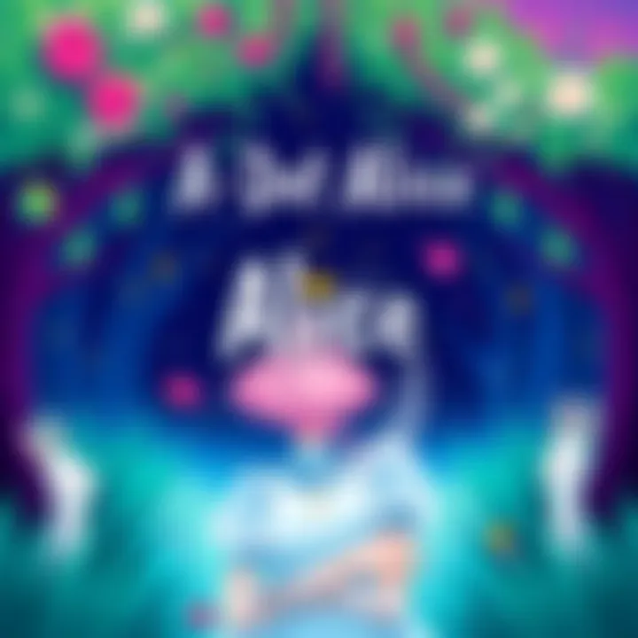 The cover features colorful illustrations representing the story of A - Dot Alice, with a whimsical design and characters that draw readers in, set against a vibrant background.