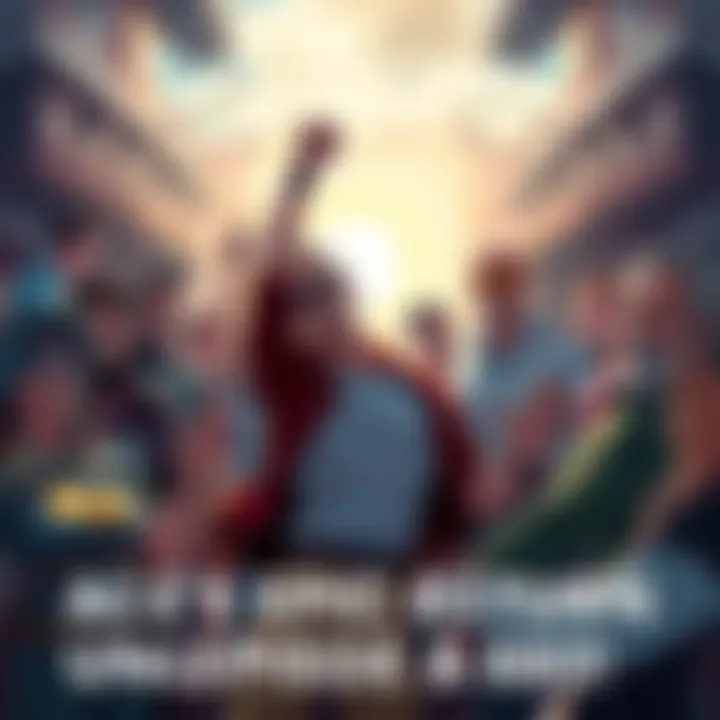 Ace is depicted joyfully celebrating his freedom, surrounded by fellow characters who express relief and excitement, conveying the emotional moment after his return.