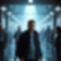 Ace appears calm and unmoving, surrounded by curious onlookers, hinting at both confusion and confidence.