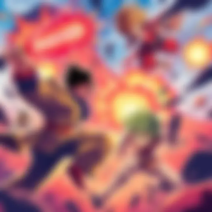 A thrilling scene from an underrated action anime featuring intense battles and dynamic characters in a vibrant setting