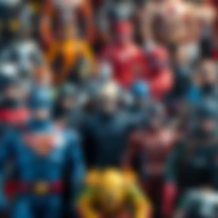 Various action figures displayed together, showcasing different characters and styles, appealing to collectors' interests.