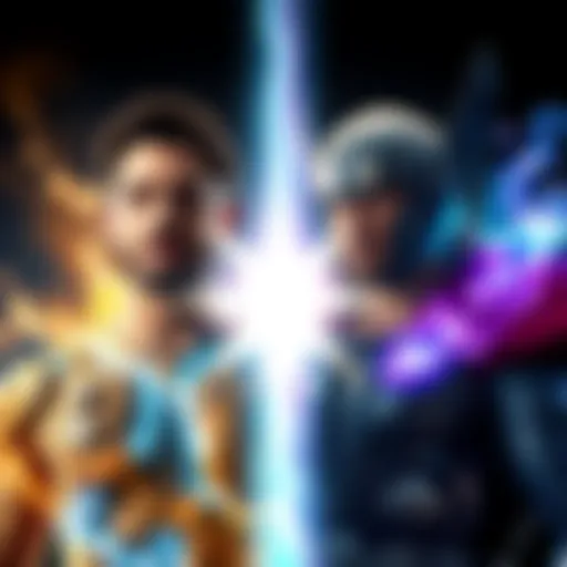 Visual representation of Adam's aura alongside Thor's S tier aura, highlighting their unique qualities and attributes.