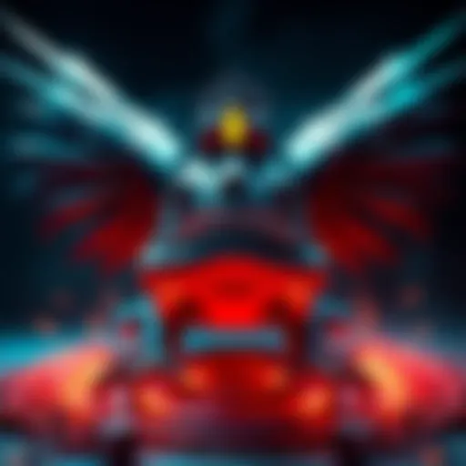 An artistic depiction of an adapted mahoraga, showcasing its unique features and cultural context.