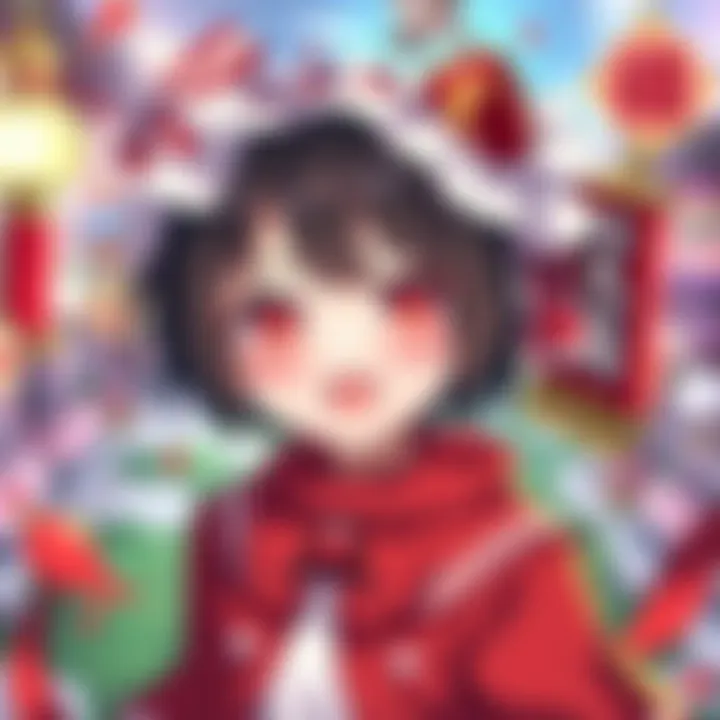 Adopting Chen in Touhou LostWord A character named Chen from Touhou LostWord with playful expression, set against a colorful game background.