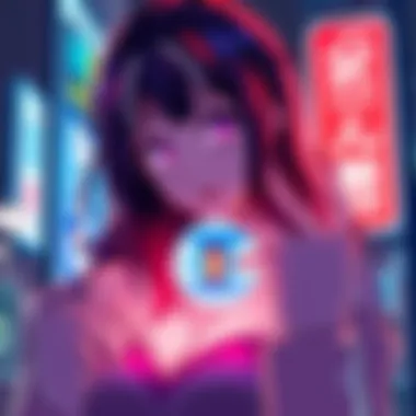 Adult Anime Advertisement An eye-catching advertisement for adult anime featuring bold colors and striking imagery that surprises viewers.