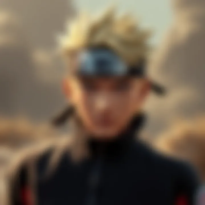 Adult Naruto with Short Hair Adult Naruto character with short hair, looking determined and ready for battle, embodying his fighting spirit and ambitions.