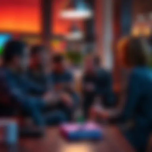 A group of adults discussing and sharing thoughts about Class A content in a relaxed setting.