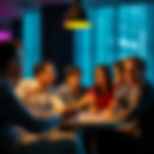 A group of adults engaged in a discussion, demonstrating decision-making skills and collaboration.