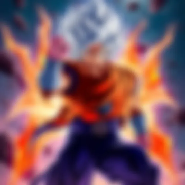 AGL SS4 Gogeta stands strong in a battle pose showing off his impressive defense aura.