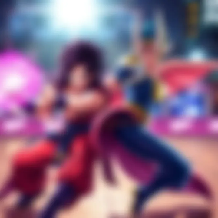 Agl Yamcha Angel and Princess Snake in gameplay Agl Yamcha Angel and Princess Snake showcasing their abilities in a game scene along with EZA Int Goten Kid and Icarus Jr.