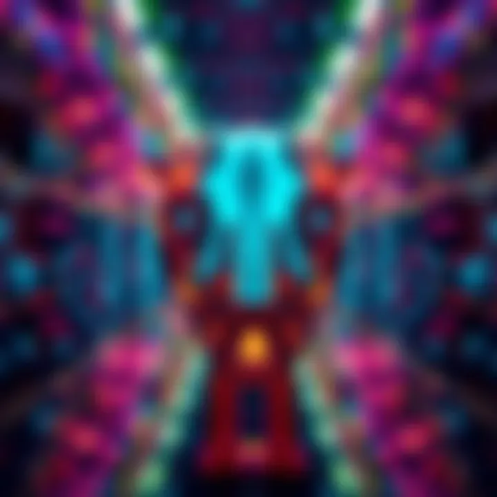 Stunning artwork created by artificial intelligence showcasing vibrant colors and imaginative designs