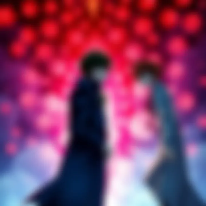 Aizen stands confidently, acknowledging Urahara, who looks determined. Shinji watches from the side, appearing neglected.