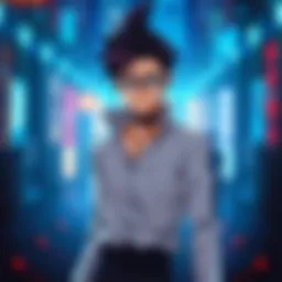 Aizen standing confidently with his distinct hairstyle and glasses, showcasing his powerful presence in anime.