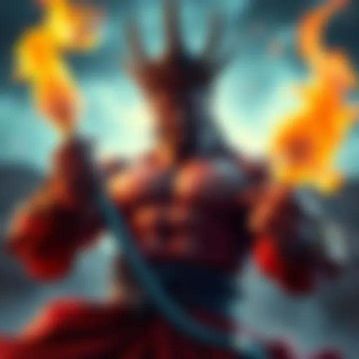 Akainu prepares to fight, showcasing his power with flames and determination on his face, as he faces strong opponents in a heated debate among fans.