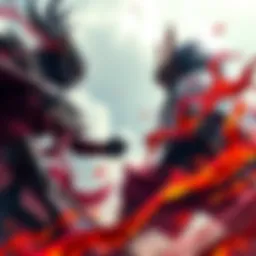 Akainu and Sengoku face off in a fierce battle, showcasing their unique abilities and tactics.