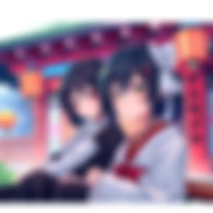 A colorful illustration of characters Akane and Chihiro, showcasing their unique features and expressions in a vibrant setting.