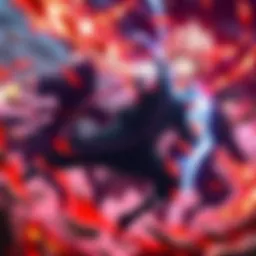 A group of Akatsuki members showing their unique abilities in a fierce battle without plot protection.