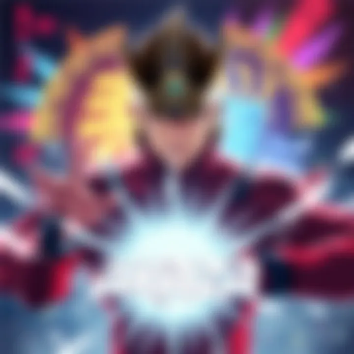 Akaza Character Spotlight Akaza showcased in a powerful pose, highlighting strong features and dynamic expression, with a colorful background representing the series' themes.