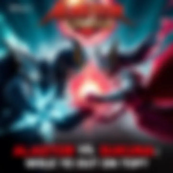 Alastor and Sukuna in a fierce battle stance, showcasing their powers and ready to fight in an intense showdown