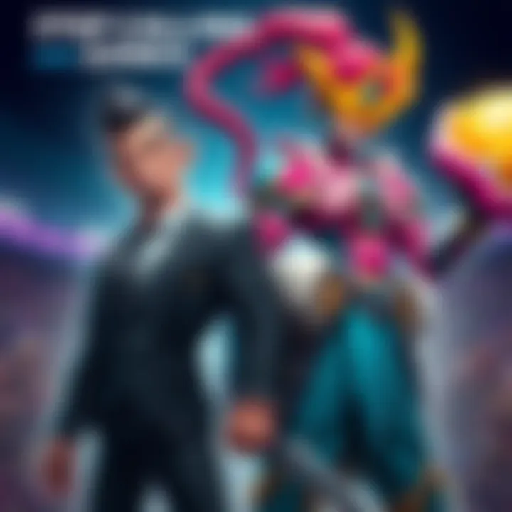 Alastor, a tall figure with a sharp suit and a devilish grin, stands confidently beside Zanka, a fierce warrior with vibrant armor, both showcasing their unique styles and strengths in a dynamic pose.