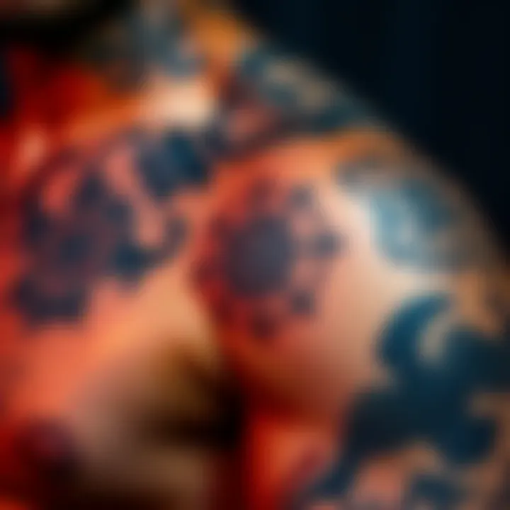 A close-up of alchemic tattoos on a person's arm, showcasing intricate symbols and designs from a popular show, raising questions about cultural significance.