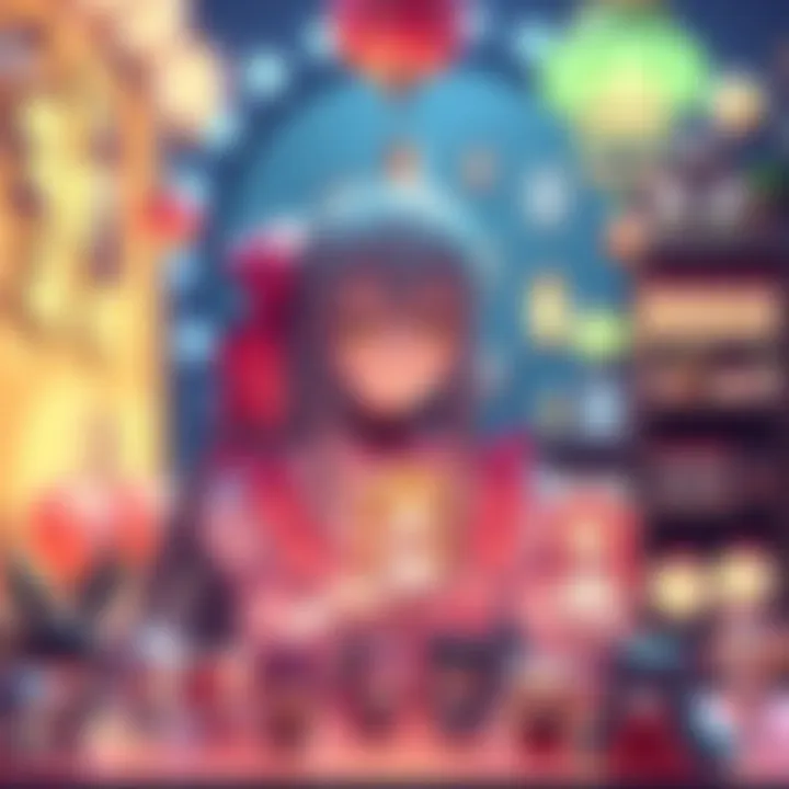 Alice displaying her collection of Reimu and Marisa fumos, showcasing their vibrant designs and charm.