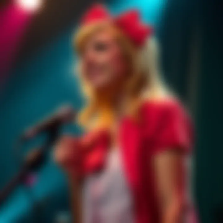 Alice tries to sing a song but forgets the lyrics, showing her frustration and nostalgia