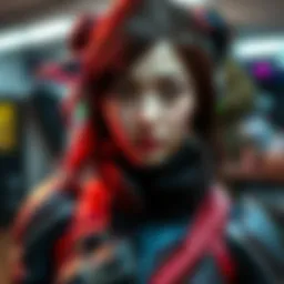 A sneak peek of a person's Alita cosplay outfit, showcasing details of the costume and accessories