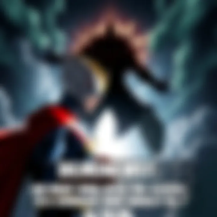 A dramatic scene showing All Might in a heroic pose, facing a dark, ominous figure representing All For One, with shadows suggesting All For One's lingering presence, capturing a moment of intense con...