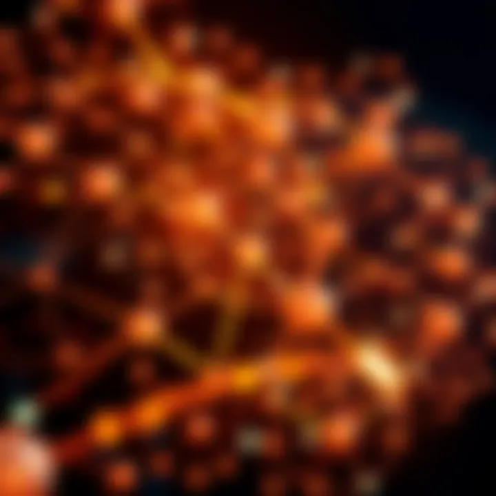 An abstract representation of alliances with interlinked circles and arrows, showing complex relationships and connections among various entities.