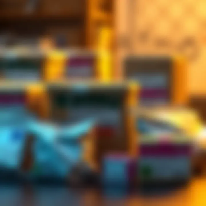 Different packages representing Alltheanime products with customs and tariff symbols