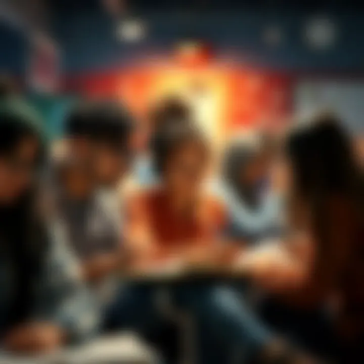 A diverse group of people engaging in various educational activities outside of traditional school settings, showcasing different learning methods.