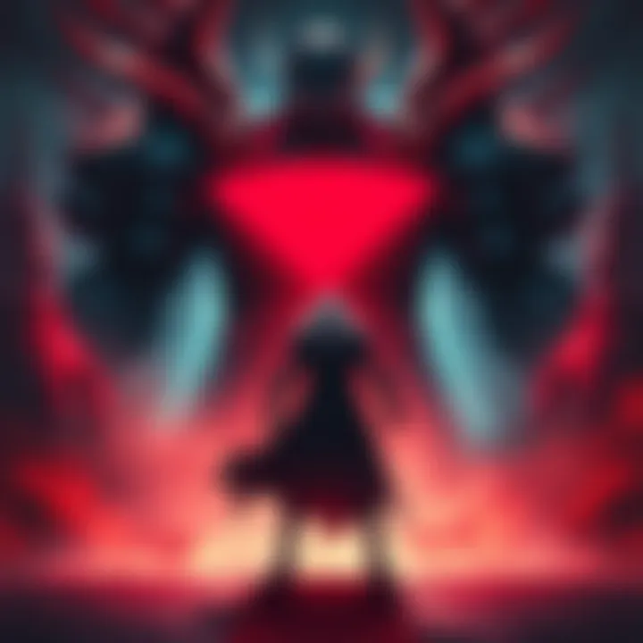 Alucard Facing the Big D Alucard stands ready for battle against the imposing figure of Big D in a dramatic showdown.